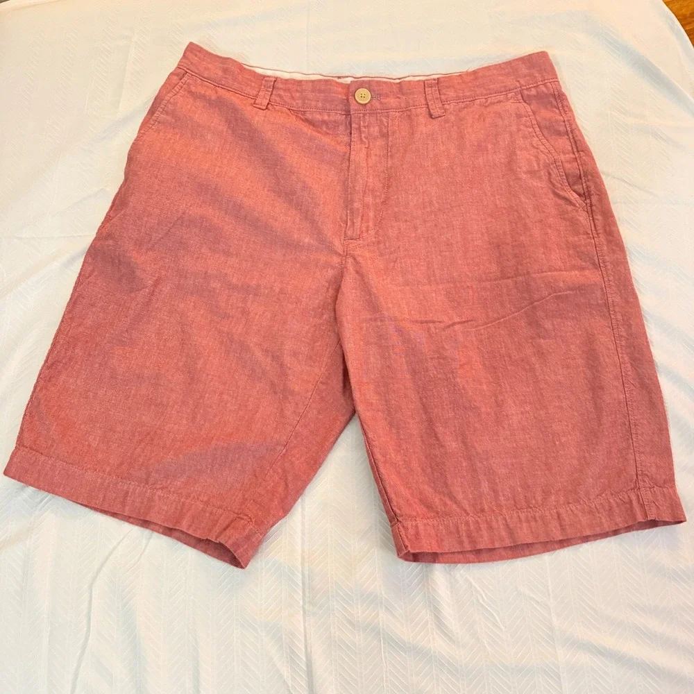 J.Crew Cotton Chambray Shorts Bundle Size 34 • Gray + Red Classic Fit‎